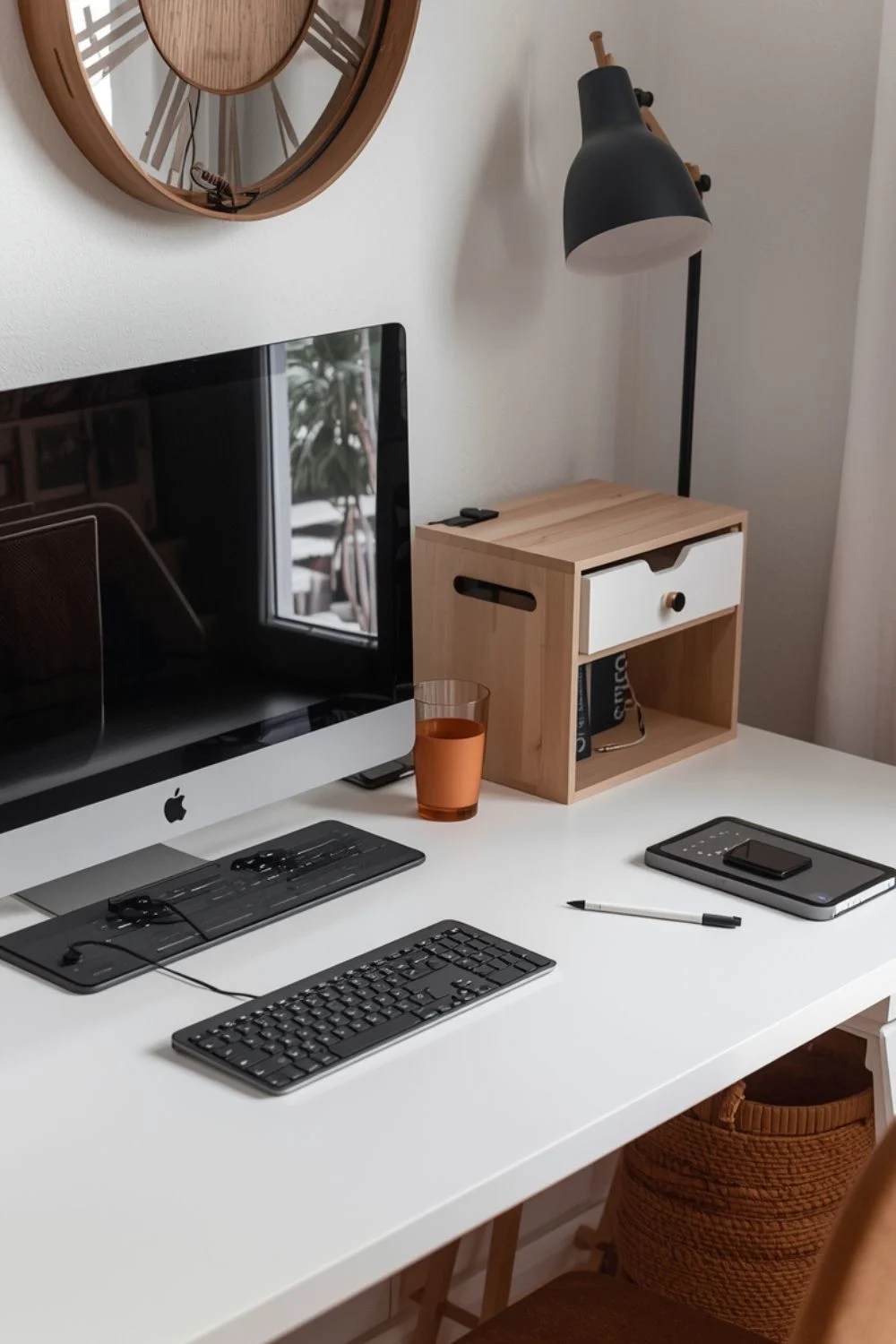work from home desk setup small space
